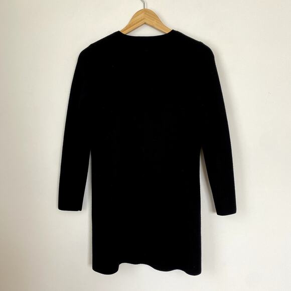 Talbots 100% Merino Wool Sweater Topper Black Size Petite - Picture 5 of 5